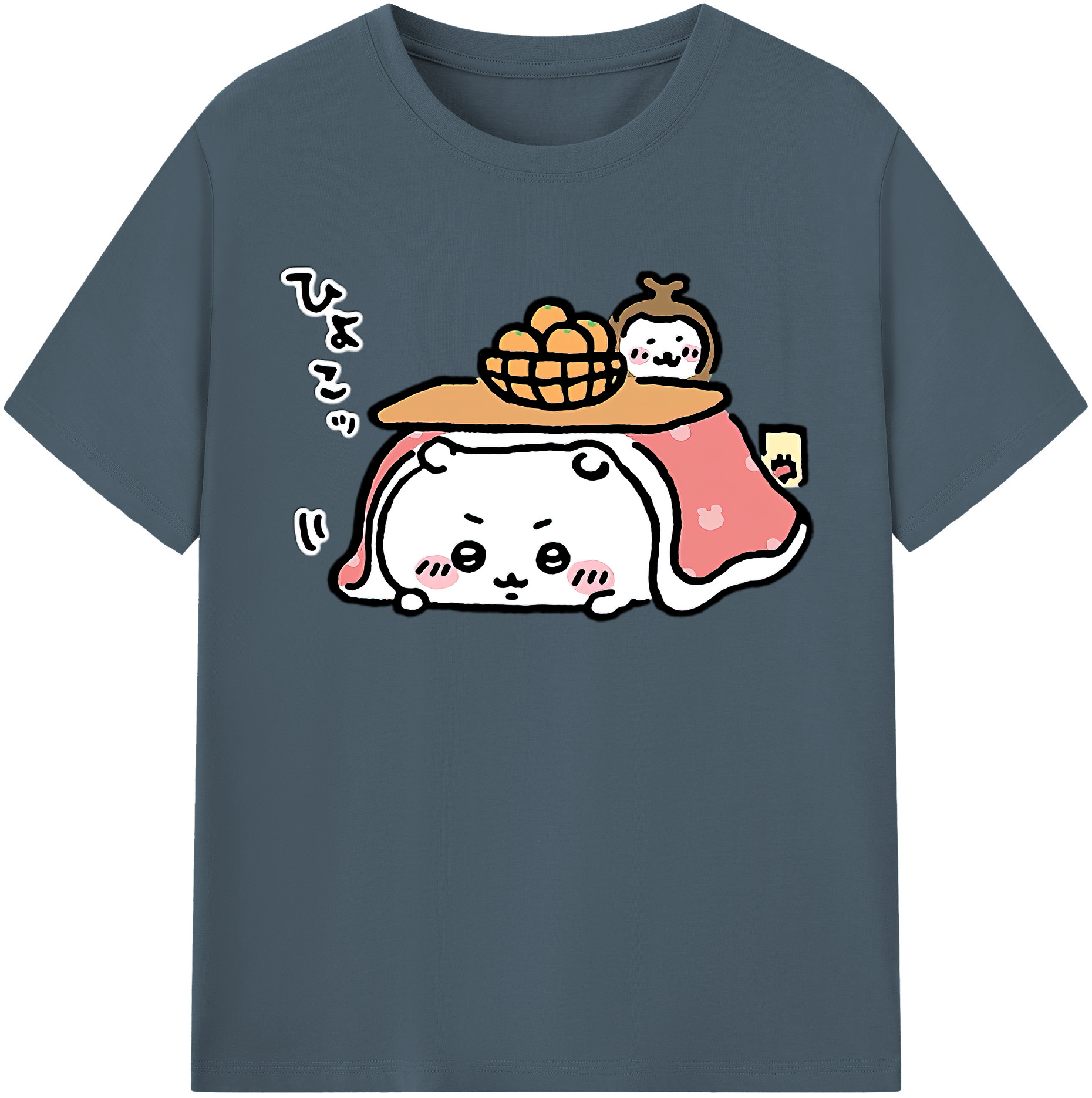 （画像用） ちいかわ ちいかわ Chii-kawa chiikawa 綿100％半袖Tシャツ（フロントプリント）